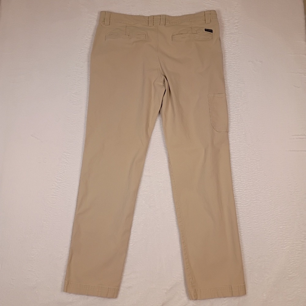 Columbia Men's Tan Straight Leg Chino Pants 38W 34L Cotton Blend Regular Fit - Picture 2 of 13